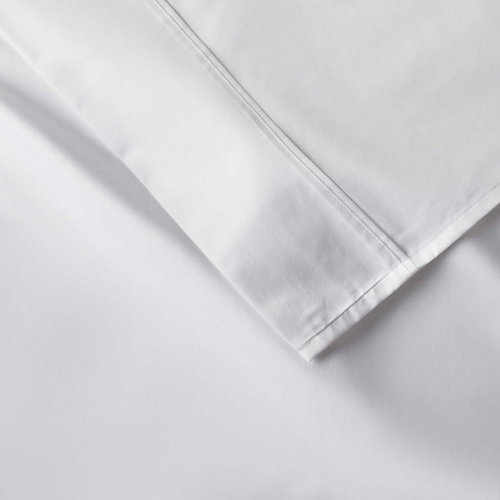Danfield Cotton Sateen Sheet Set, Twin Sheet Set + 1 Fitted Sheet + 1 Pillowcase, White