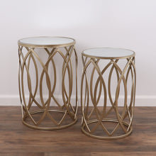 Margueriette Mirrored Glass Top Nesting Tables