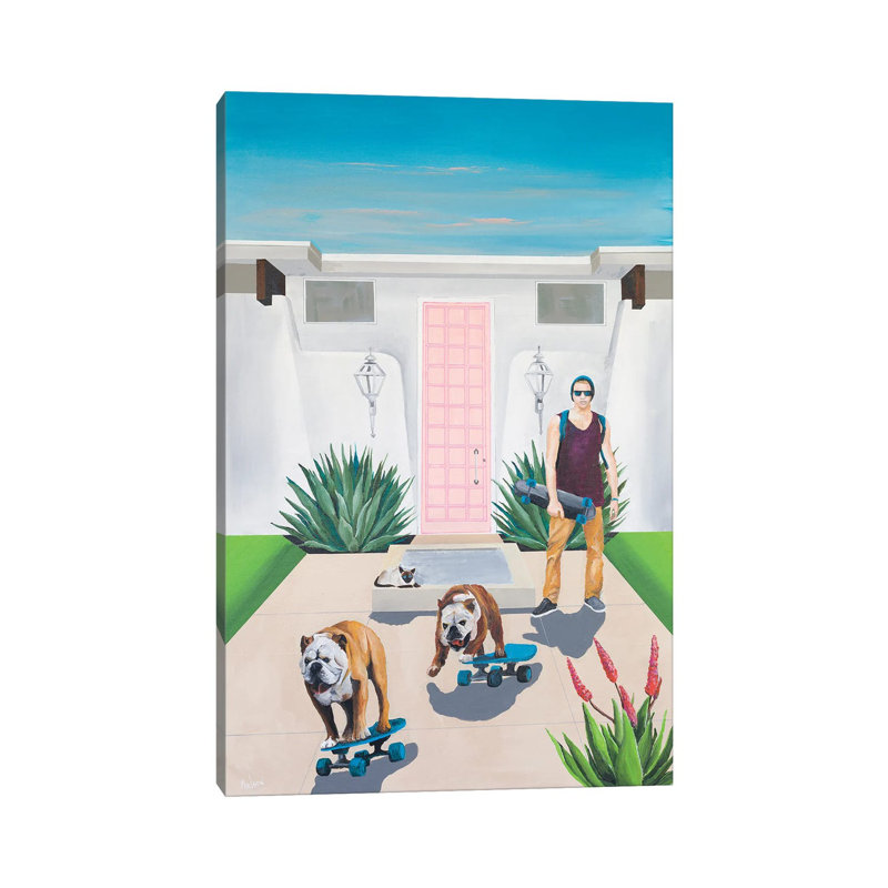 Skate Boys by Dan Nelson - Wrapped Canvas Painting, 66.04 cm H x 45.72 cm W x 1.91 cm D