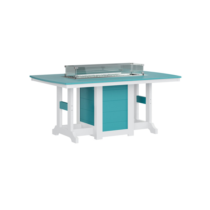 Berlin Gardens Garden Classic Fire Pit Bar Table, 39.5" H x 44" W x 72" D, Aruba Blue