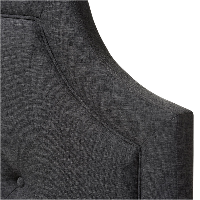 Tête de lit moderne et contemporaine Amery, Gris foncé, Grand