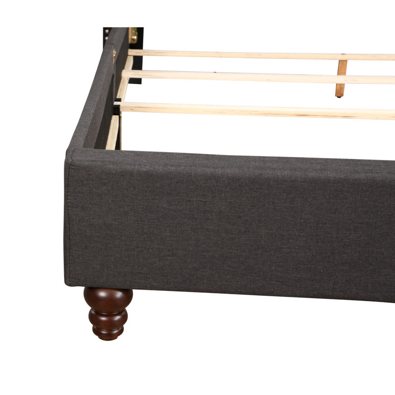 Lit tapissier transitionnel noir Serene Comfort