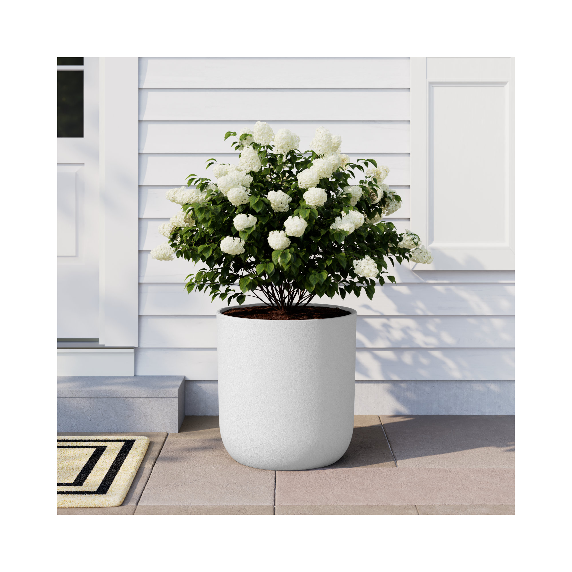 Mason Series Kona Planter, 1, 19.75" H x 18.5" W x 18.5" D, White