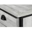 Bureau d'ordinateur de 55 po avec tiroirs de rangement pour bureau à domicile / ordinateur portable, stratifié gris / métal noir, contemporain moderne | Idée cadeau