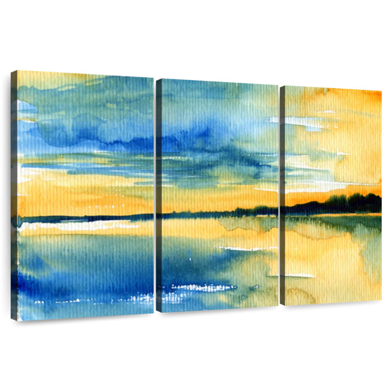 Avery Sunlit Abstract Landscape, 36" H x 57" W
