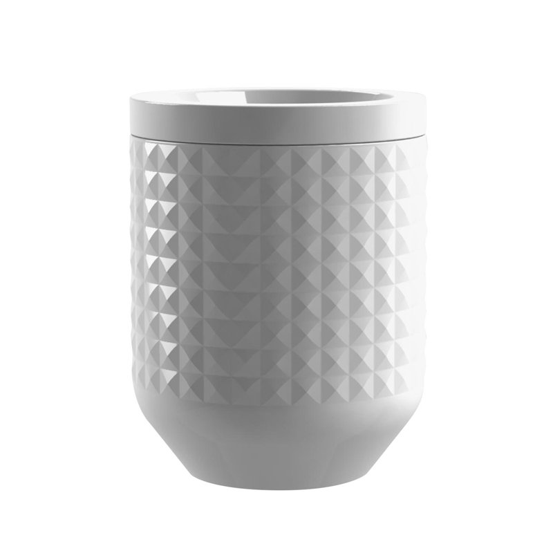 Diamond Stoneware Melamine Canister, 8" H x 6.1" W x 6.1" D
