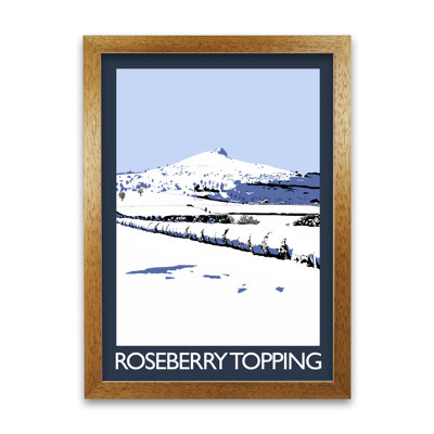 Roseberry Topping North Yorkshire In Snow by Richard O'Neill - Print