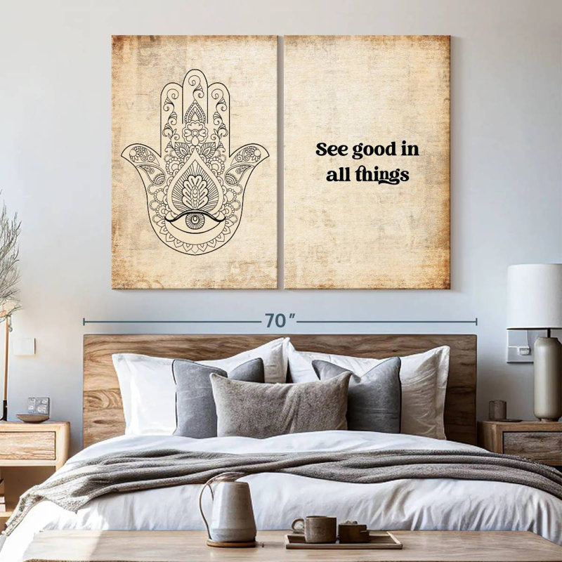 " See Good Quote Typography Multi Piece Canvas Print " 2 - Pieces, 45" H x 61" W x 1.25" D