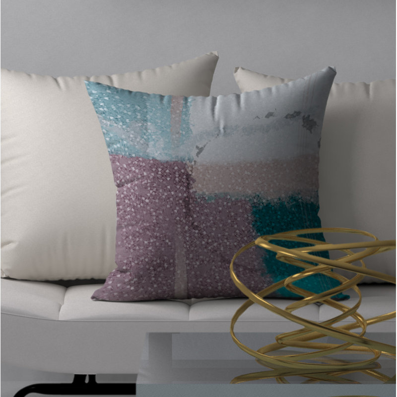 Abstract Reversible Throw Pillow, 18" x 18"