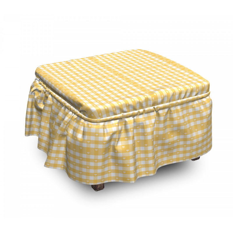 Housse pour repose-pieds vichy