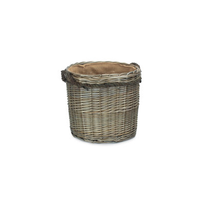 Wicker Storage Basket with Lining