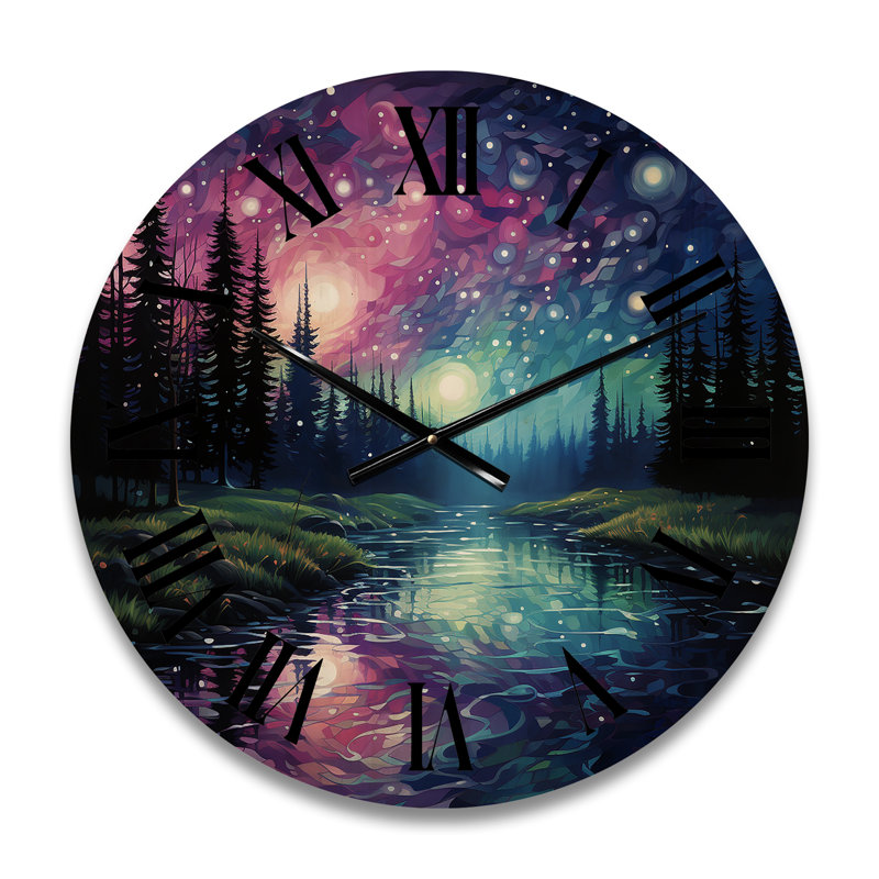 Horloge murale en bois massif Stijn, Moyenne