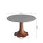 Table de salle à manger ronde ronde en pierre avec base en bois massif pour 4 à 10 personnes-98907920-98907929-98907928