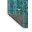 Tapis oriental en laine / polyester tissé à la machine en bleu-1330041830