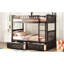 Lit simple convertible, lit superposé, pin et tiroirs, barrières de sécurité, lit de chambre à coucher sécurisé avec lit convertible, option d'addition