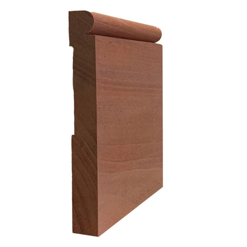 Moulure de plinthe perlée 5-1 / 4 po x 11/16 po EWBB26. Sans finition, Acajou Sapele