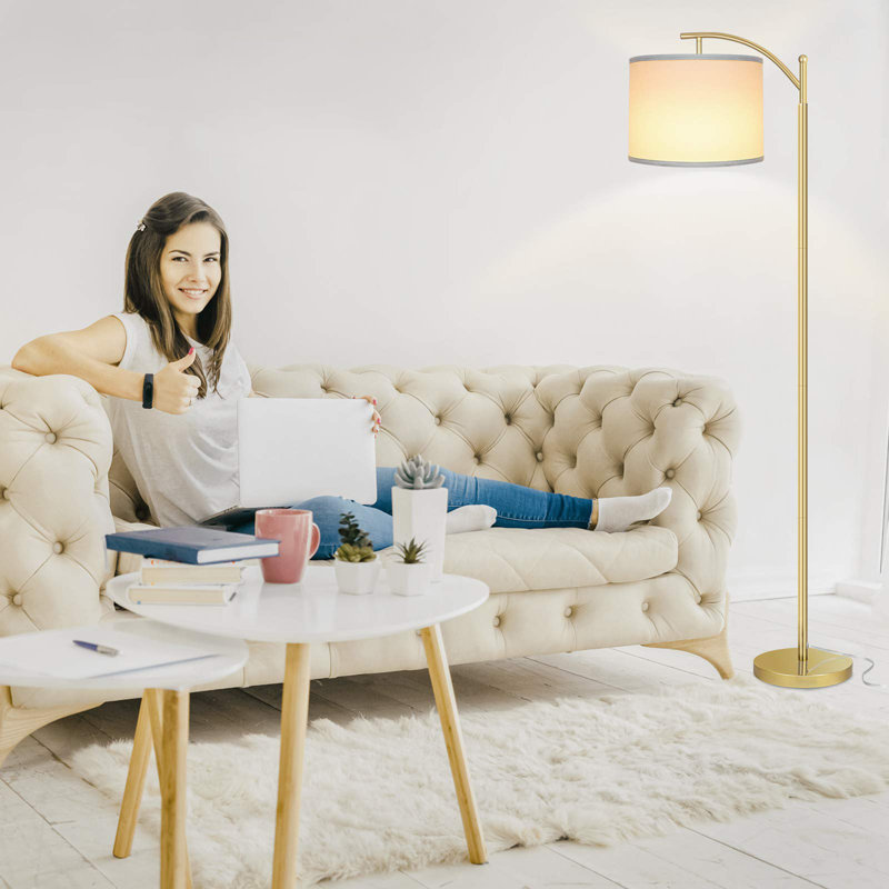 Floor Lamp for Living Room with 3 Color Temperatures LED Bulb, Black