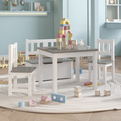 Settle Kids Rectangular Play Or Activity Table and Chair Set