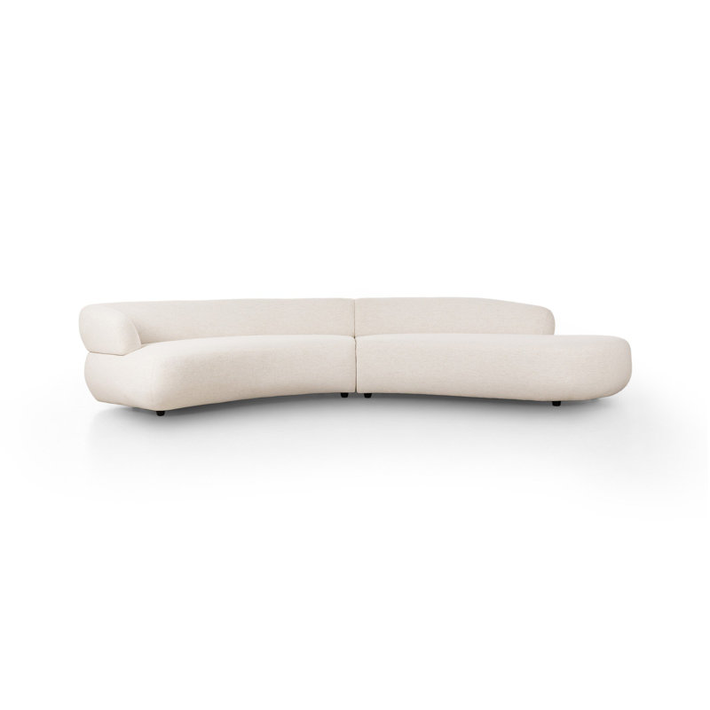 Belen 2Pc Sectional W/ LAFC-Thames Coal, Right Hand Facing, Thames Coal Polyester Blend