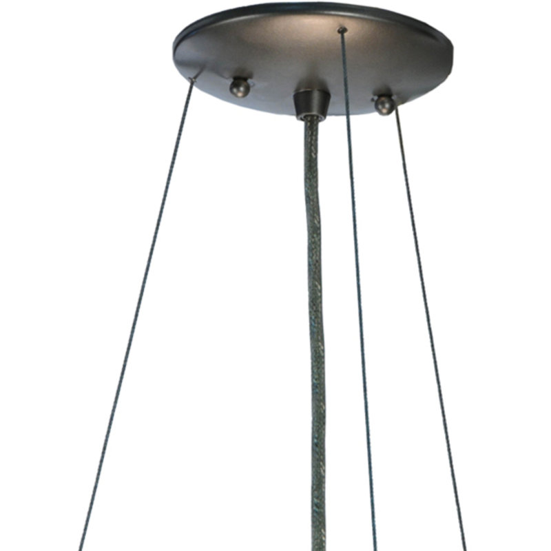 Luminaire suspendu cylindrique en nickel à 3 lumières Cresie