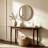 Bamboo Textured Round Wall Mirror-2113725843