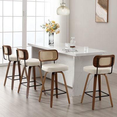 Swivel Upholstered Counter Stool
