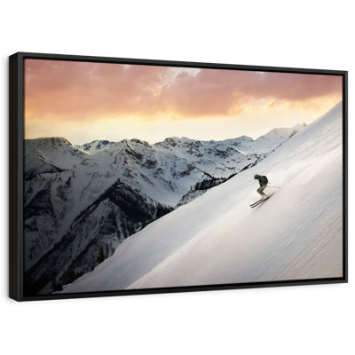 Skiing Alone Canvas Print