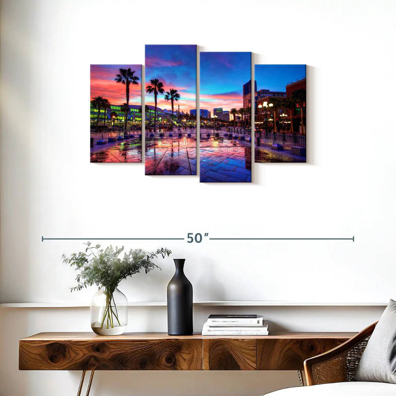 Coucher de soleil Sirecc San Diego, H 22 po x l 36 po