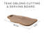 Willow Creek Designs Teak Oblong Cutting Board
