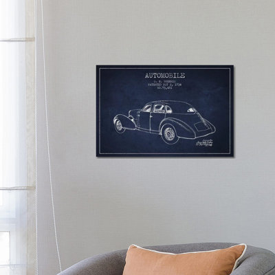 G.M. Buehrig Cord Automobile (Navy Blue) I by Aged Pixel - Wrapped Canvas Gallery-Wrapped Canvas Giclée