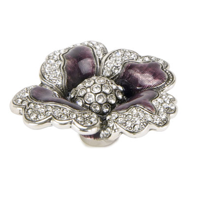 CHARTRES KNOB WILD BERRY; DECORATED WITH SWAROVSKIÂ® CLEAR CRYSTAL