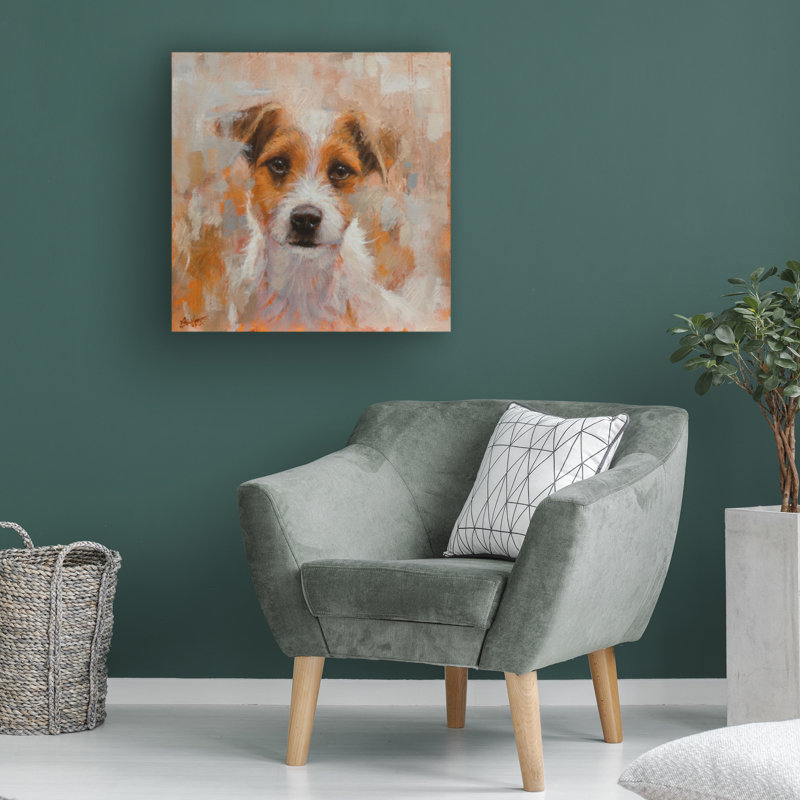 Art sur toile, Jack John Russell, H 14 po x l 14 po