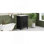 Meuble-lavabo 24 po avec lavabo, meuble-lavabo avec un tiroir rabattable et deux tiroirs, tablette réglable, bois massif et panneau de fibres à densité moyenne, noir