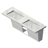 Libera 47.75'' W Wall Mounted Double Bathroom Vanity Base