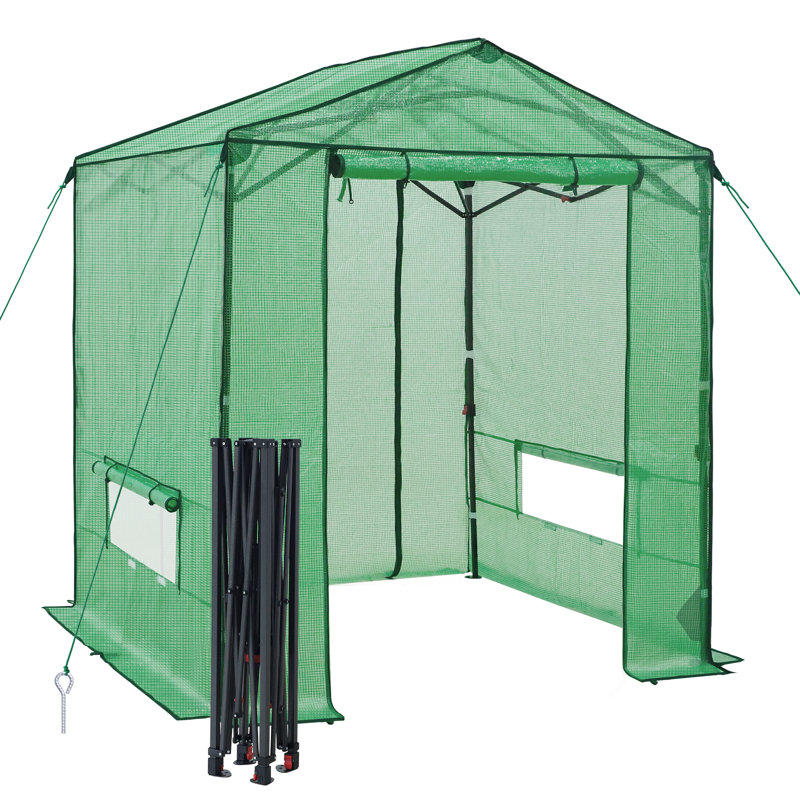 Serre escamotable 6 'x 6', H 7,2 pi x l 6 pi x P 6 pi