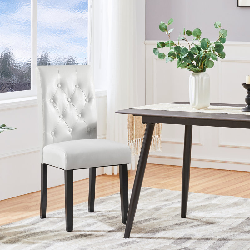  Upholstered Dining Chair, White