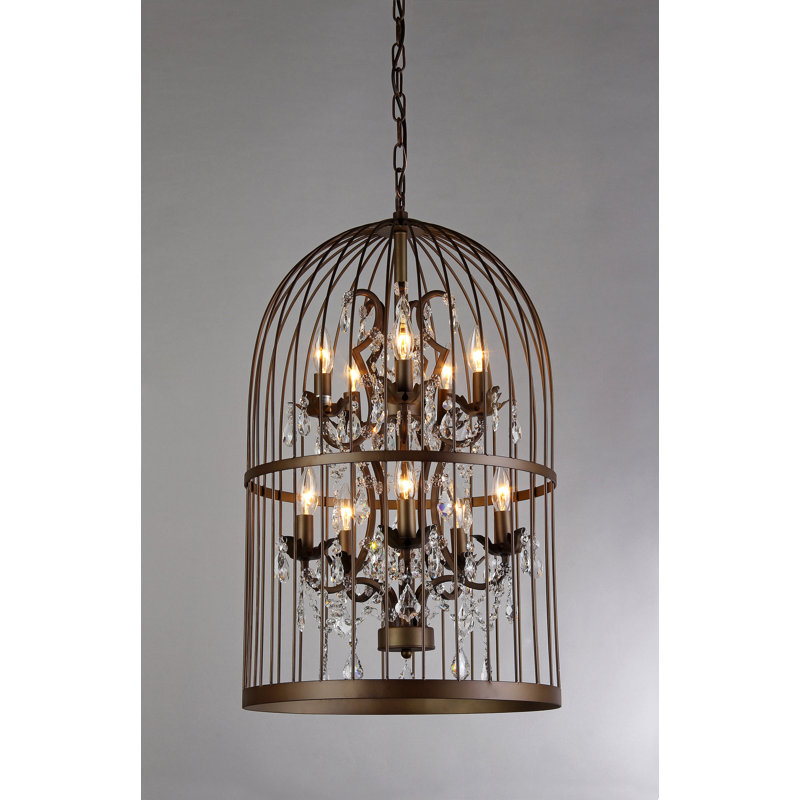 Mitchem 12 - Light Lantern Drum Chandelier