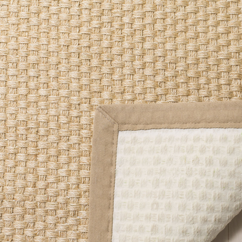 Tapis beige en jute / sisal Chalfant, Tapis de couloir 2 pi 6 po x 6 pi