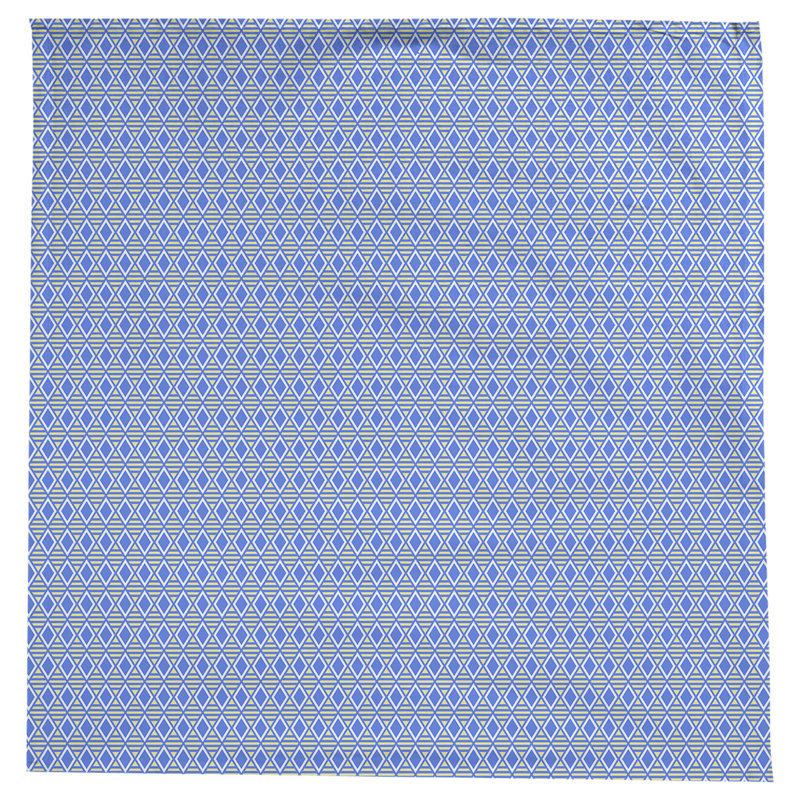 Nappe à carreaux géométriques Leffel, Bleu / jaune