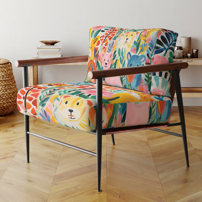 Chaise de chambre de bébé avec accoudoirs rembourrés, motif décoratif IV