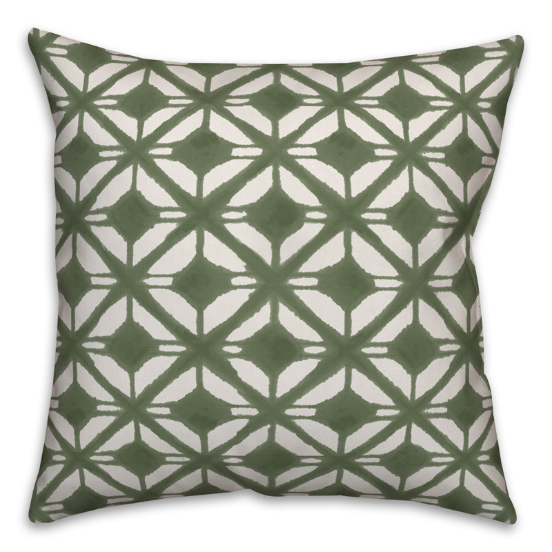 Insert de coussin carré abstrait en diamant, 16 po x 1 po