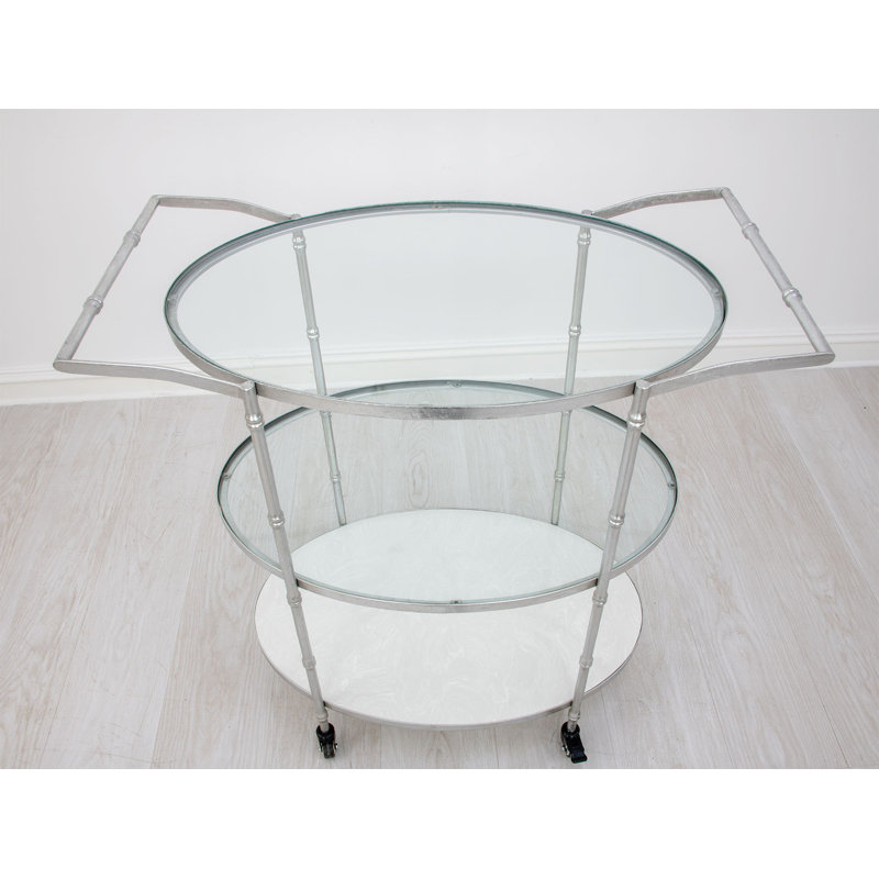 Kelly Serving Cart, Silver