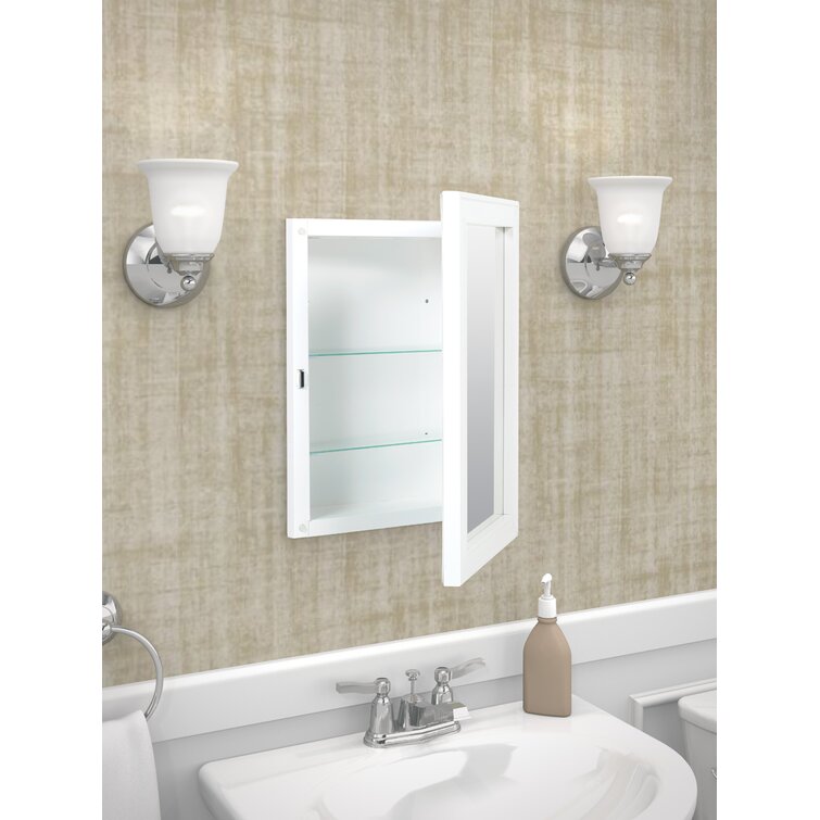 Elie™ Wall Mounted Corner Bathroom Shelf with Tempered Glass Inset