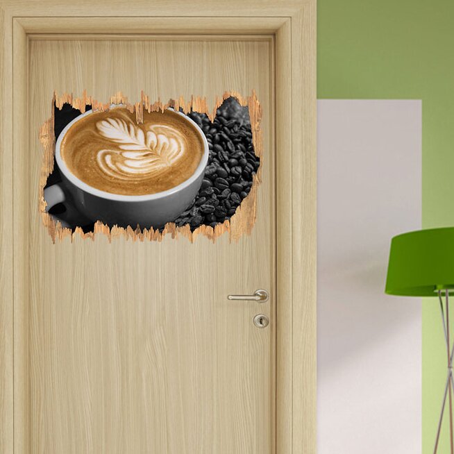 Wandtattoo Kratives Dekor auf frischem Kaffee