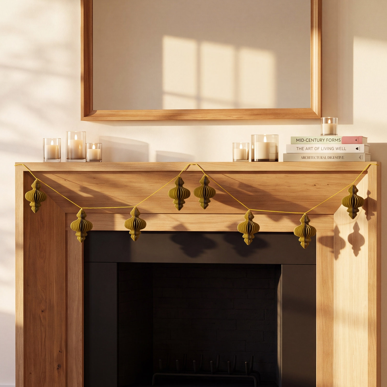 Harutun Gold Novelty Garland, Chartreuse