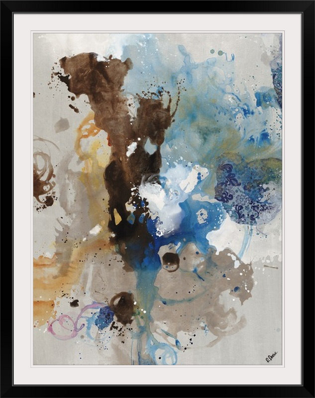 « ii » rikki drotar,, reproduction d’art Convivial Hues, Cadre noir, H 24 po x l 20 po x P 1 po