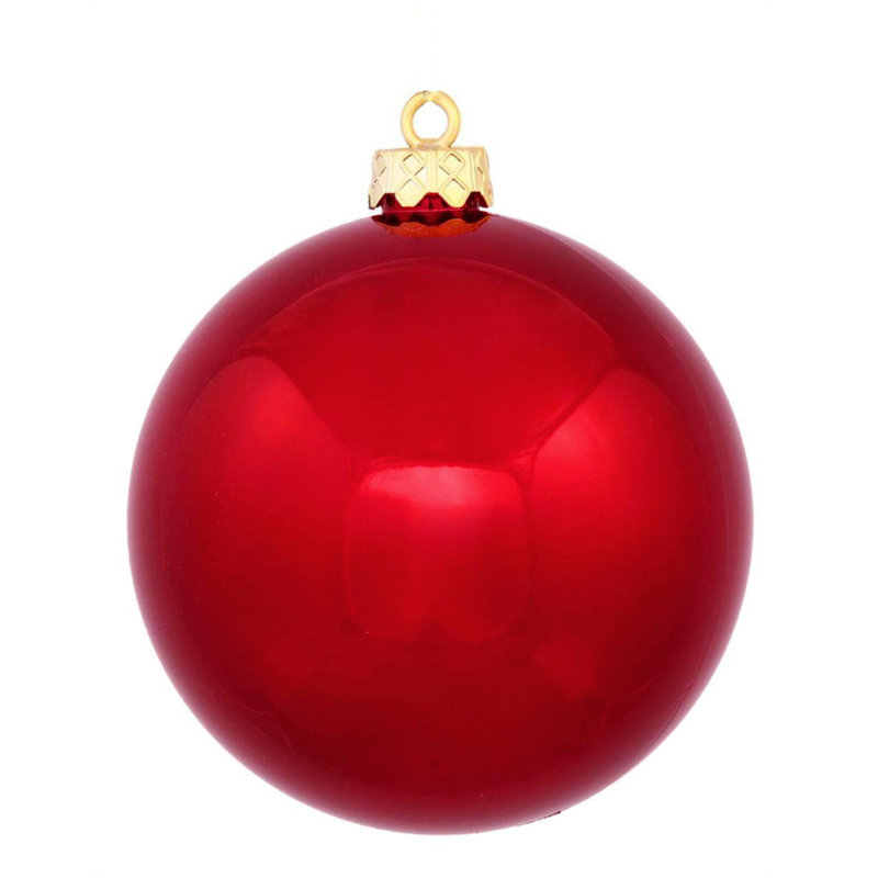 Boules de Noël Bubblegum incassables à 4 finitions, H 8 po x l 8 po x P 8 po, Rouge luisant
