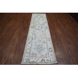 Oushak Collection, Transitional One-of-a-Kind Runner 2'8" X 10'1" Hand Knotted Area Rug
