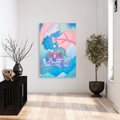 Reproduction d'art contemporain abstrait au clair de lune