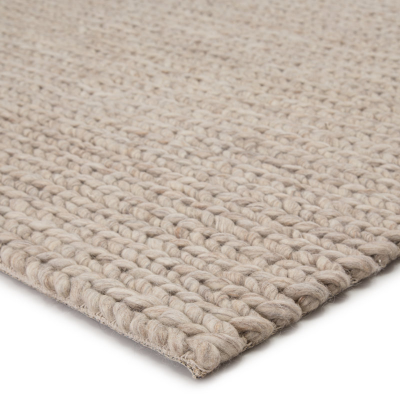 Checotah Handmade Wool Gray Area Rug, Rectangle 12' x 15'